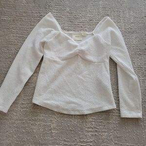 Maeve anthropologie white top